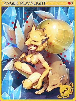 Angry Moonlight Flower Card illustration