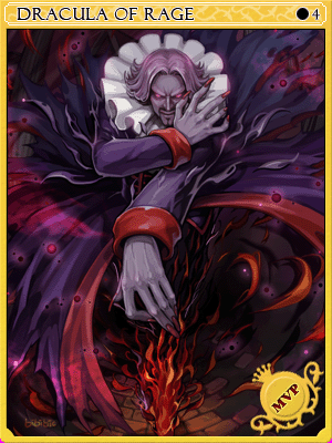 Angry Dracula Card illustration