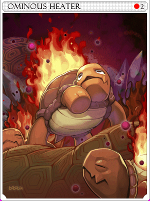 Ominous Heater Card illustration