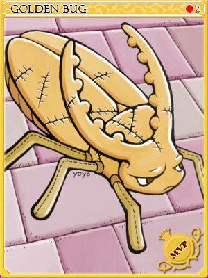 Golden Thief Bug Card illustration