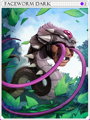 Faceworm Dark Card illustration