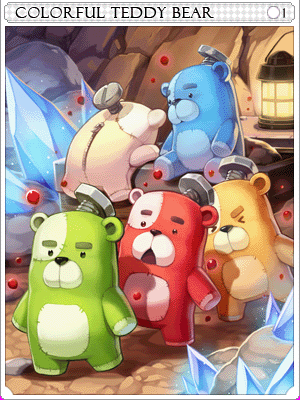 Colorful Teddy Bear Card illustration