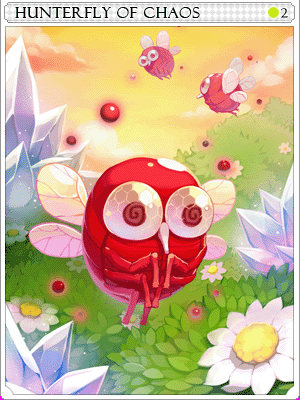 Chaotic Hunter Fly Card illustration
