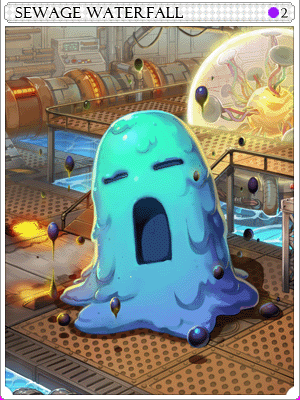 Sewage Waterfall Card illustration
