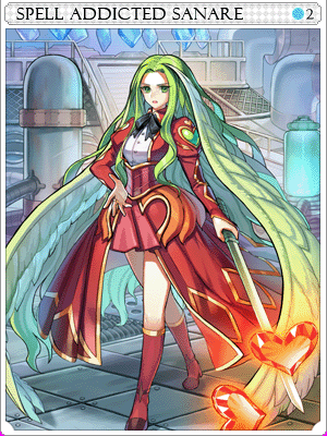 Spell Addicted Sanare Card illustration