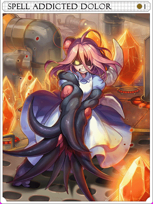 Spell Addicted Dolor Card illustration
