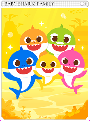 Shark Family Card illustration