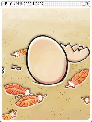 Peco Peco Egg Card illustration