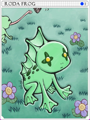 Roda Frog Card illustration