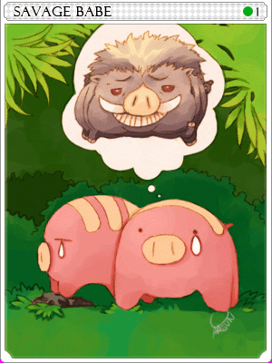 Savage Bebe Card illustration
