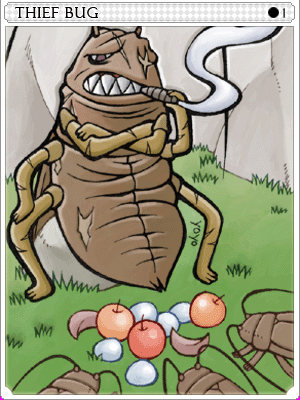 Female Thief Bug Card illustration