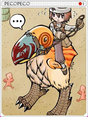 Peco Peco Card illustration
