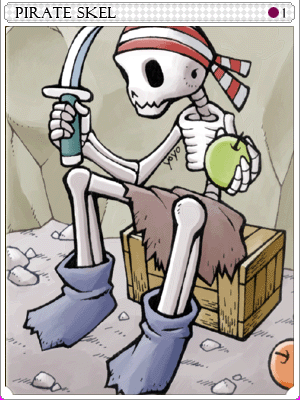Pirate Skeleton Card illustration