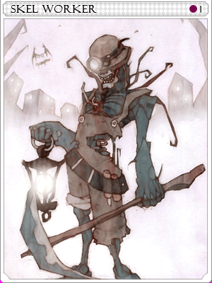 Skeleton Worker Card illustration