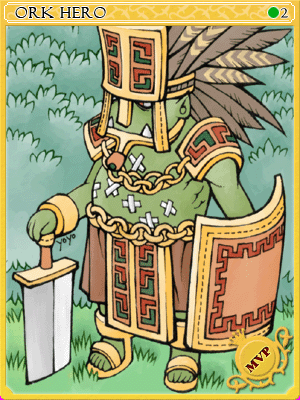 Orc Hero Card illustration