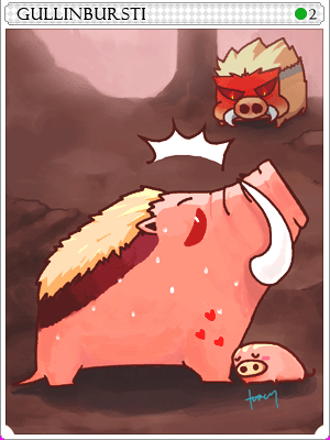 Gullinbursti Card illustration