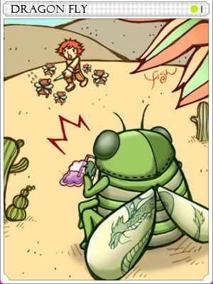 Dragon Fly Card illustration