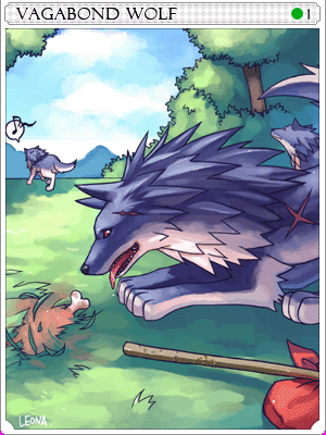 Vagabond Wolf Card illustration