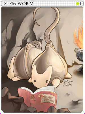 Stem Worm Card illustration