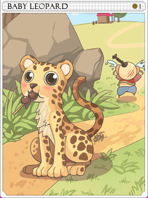 Baby Leopard Card illustration