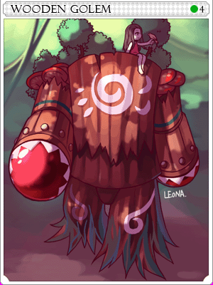 Wooden Golem Card illustration