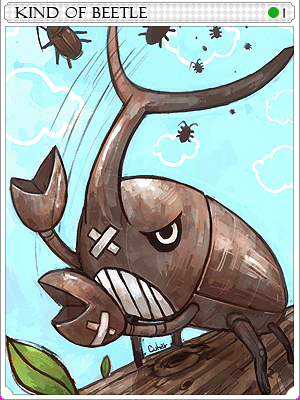 Beetle King Card illustration