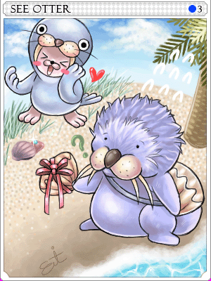 Sea-Otter Card illustration