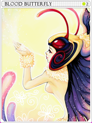 Bloody Butterfly Card illustration