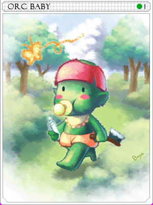 Orc Baby Card illustration