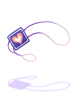 Costume Blue Heart Eye Patch