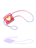 Costume Pink Heart Eye Patch