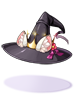 Costume Black Witch Hat with Ears