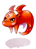 Costume Red Baby Dragon Hat