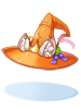 Costume Orange Cat Ear Witch Hat