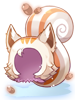 Costume Squirrel Ear Hood (Albino)
