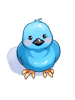 Costume Blue Chick Hat