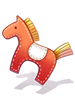 Costume Red Mini Horse Hairpin
