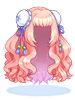 Costume Hair Bun Wave