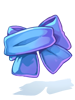 Costume Giant Bow Scarf (Blue)