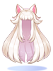 Costume White Cat Ear Wig