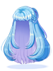Costume Ranger Half-Up (Light Blue)