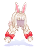Costume White Rabbit Hair