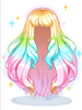 Costume Sparkly Rainbow Hair