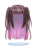 Costume Straight two-side up (Black Pink)