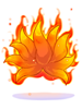 Costume Blazing Red Flame Nine Tails